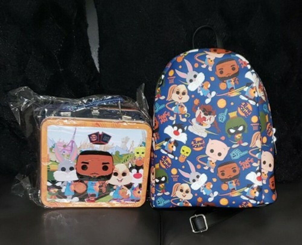 LOONEY TUNES Space Jam Legacy Tune Squad Funko Backpack lunch Box Lebron James